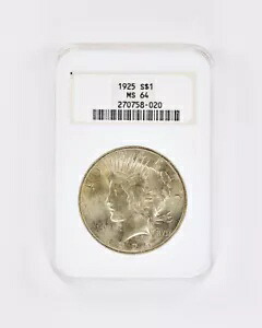 1925 平和銀貨 NGC MS64 UNC $1｜WORLD RESOURCE【QUEEN店】