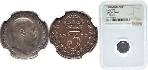 イギリス 1902 3 ペンス シルバー 925 NGC UNC|WORLD RESOURCE【QUEEN店】