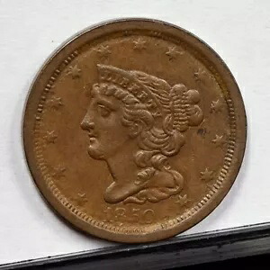1850 ハーフセント - UNC ディテール、クリーニング済み (#50538-J)|WORLD RESOURCE【QUEEN店】