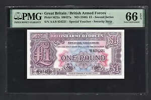 イギリス / 英国軍 1 ポンド ND(1948) PM22a UNC グレード 66