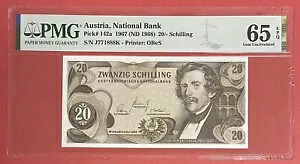 オーストリア 20 シリング 1967 ピック番号 142a PMG: 65 EPQ GEM UNC。 (#2530) 39,325円