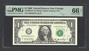 米国連邦準備制度のドル 2006 Fr#1933-G* (G* ブロック) UNC グレード 66