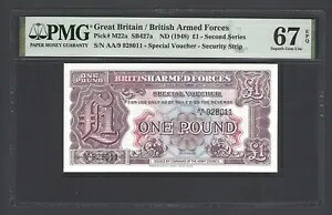 イギリス / 英国軍 1 ポンド ND(1948) PM22a UNC グレード 67