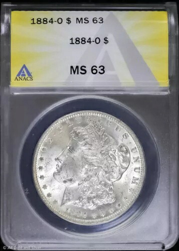 1884-O 1ドル モルガン銀貨 ANACS MS 63 | 未流通 UNC｜WORLD RESOURCE【QUEEN店】