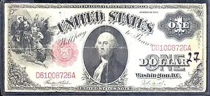 1917 年 $1 米国紙幣 - レッドシール