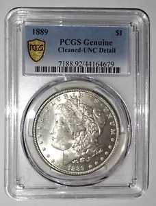 1889 モーガン シルバー ダラー クリーニング済み UNC 詳細