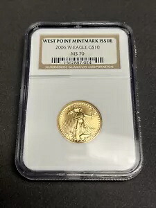 2006(W) $10 1/4 オンス アメリカン ゴールド イーグル NGC MS70 艶出し GEM UNC AGE ウエスト ポイント
