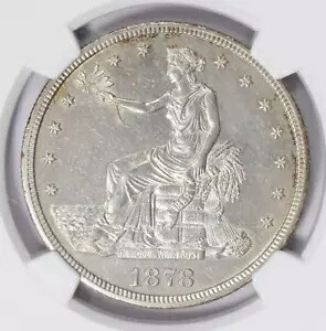 1878-S 貿易ドル *NGC UNC* 希少な昨年発行 *超高速発送!!!