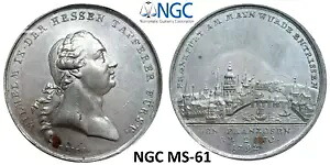 NGC フランクフルト MS 61 1792 Unc シティ ビュー WM 解放バトル メダル ドイツ レア