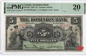 1925 ドミニオン銀行 $5,451410 - PMG VF20 - 220-16-14-