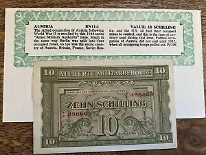 1944 年オーストリア軍紙幣 - 10 シリング紙幣 - 10 シリング紙幣