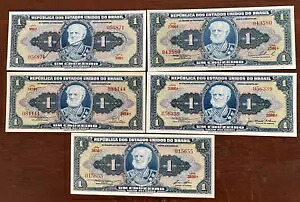 セット 5 紙幣紙幣 1 クルゼイロ C009/010/011/012/013 UNC 056871