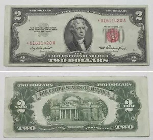 1953 年 $2 法定通貨 STAR 紙幣、XF/AU、FR 1509*、*01611420A