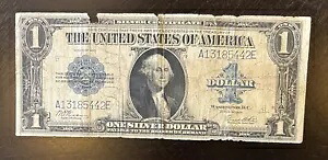 1923年 $1銀証書 大きな紙幣 ブルーシール