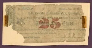1862 年、バージニア州アビンドン、ワシントン郡 25c 廃止メモ No.3020 (61039)