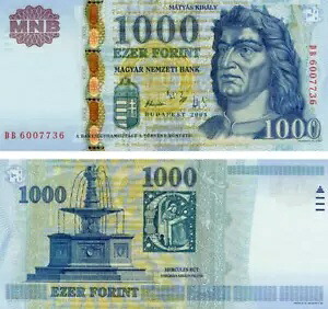 ハンガリー 1000 フォリント 2005 UNC (P195a)