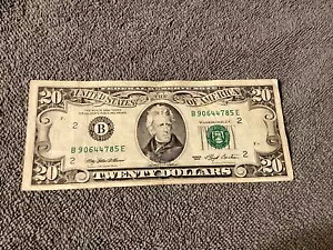 1993 年 20 ドル連邦準備銀行券 - ニューヨーク「B」 - 90644785 E