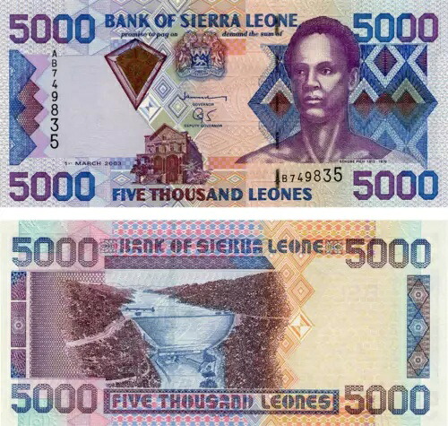 シエラレオネ 5000 レオーネ 2003 UNC (P27b)