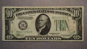 1934A ニューヨーク $10 ドル連邦準備金**素敵なサクサクノート**送料無料*1196
