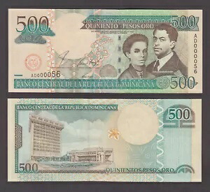 ドミニカ共和国 P.172a 500 ペソ オロ 2002 未流通 2208 37,895円