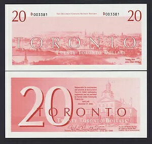 カナダ 1997 現地通貨 トロント ドル $20 UNC 37,895円