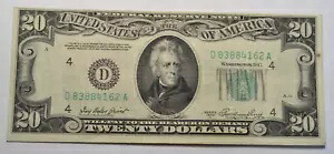 1950 年 20 ドル グリーン シール クリーブランド オハイオ州連邦準備銀行券 37,895円