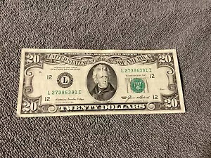 1985 A$20 20 ドル連邦準備銀行券 - サンフランシスコ「L」 - L 27386391 I