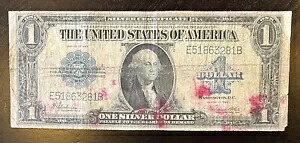 1923年 $1銀証書 大きな紙幣 ブルーシール