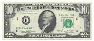 シリーズ 1969-C $10 連邦準備銀行スター紙幣 Fr.2021-E (57063)