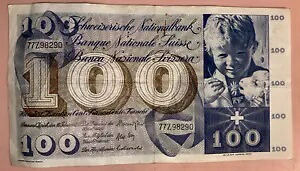 1971年スイス100フラン紙幣が流通