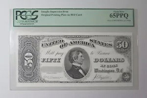 1891 $50 オリジナル印刷版の凹版印象 BEP カード PCGS 65 PPQ