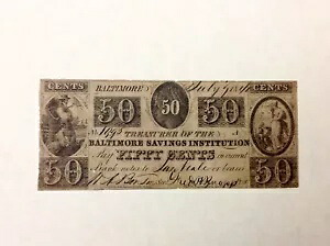~1840 ボルチモア貯蓄機関 メリーランド州ボルチモア - 50 セント