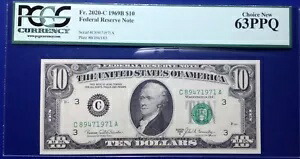 1969B $10 連邦準備銀行券 Fr-2020-C フィラデルフィア PCGS63 選択新 PPQ