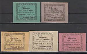 Reulbach - Richard Roth - 5X Notgeld - Tieste 6040.01-05