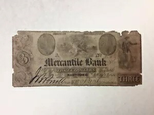 ~ コネチカット州ハートフォード銀行の希少な 1855 年商品 - Haxby 185 S5