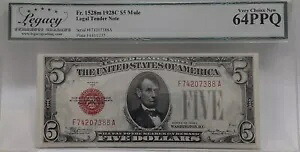 1928-C $5 法定通貨札 Fr. 1528 レガシー ベリー Ch 新しい 64 PPQ ミュール C ではありません