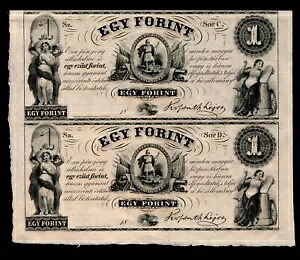 ノーカット 1852 ハンガリー財務省 1 フォリント UNC
