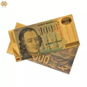 グッズ ユーロ カラー フィンランド 1000 マルカア ゴールド紙幣 100 枚