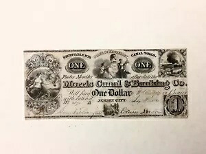 ～ 1841 年 1 ドル 1 ドル - Morris Canal & Banking Co. - ニュージャージー州ジャージーシティ