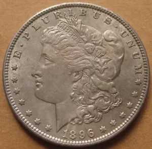 1896 ニース UNC モーガン シルバー ダラー - 未流通フィラデルフィア造幣局