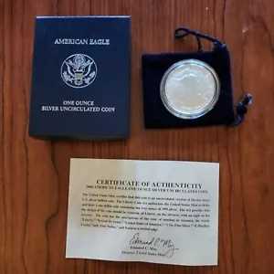 2006年 アメリカ造幣局 アメリカンイーグル地金銀貨 UNC 箱・鑑定書付き