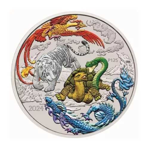 オーストラリア $1 2024 Four Guardians Myths & Legends HONG 1 オンス シルバーカラー BU/UNC-