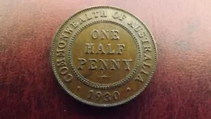 ハーフペニー 1930 ほぼ UNC 履歴書 $1000