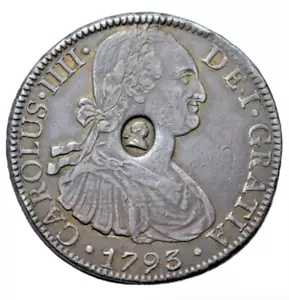 ジョージ 3 世、イングランド銀行、ドル、1793 年メキシコシティ 8 レアルのカウンターマーク 137,500円