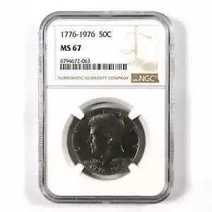 1976 ケネディ バイセンテニアル 50c MS 67 NGC クラッド Unc SKU:I9822