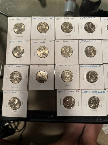 24 BU 州 25 セント硬貨 1999 / 2000 デラウェア州、ペンシルバニア州、ジョージア州、ニュージャージー州、コネチカット州、マサチューセッツ州、メリーランド州｜WORLD RESOURCE【QUEEN店】