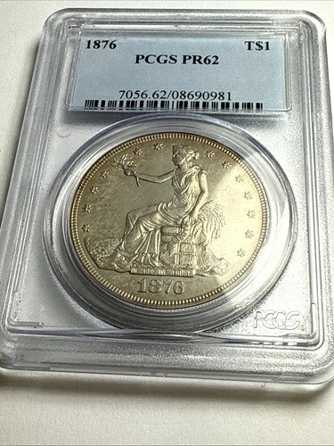 1876年 プルーフ トレードドル PCGS PF62 高品位 希少品 少量発行 548,680円