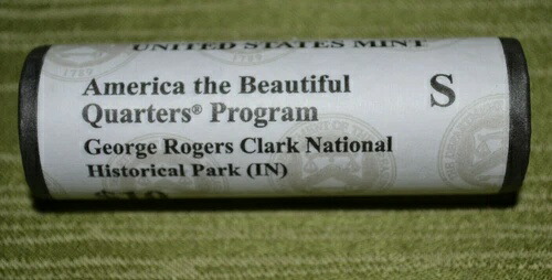 2017 S ジョージ・ロジャース・クラーク NHP アメリカ・ザ・ビューティフル 米国造幣局 クォーターロール UNC画像