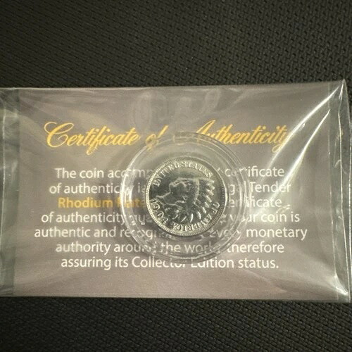 ロジウムメッキ 1904年製インディアンヘッドペニー(COAコインホルダー付き)|WORLD RESOURCE【QUEEN店】