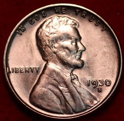 ???? 未使用 1930-S サンフランシスコ造幣局 レッドカッパー リンカーンウィートセント（米国）